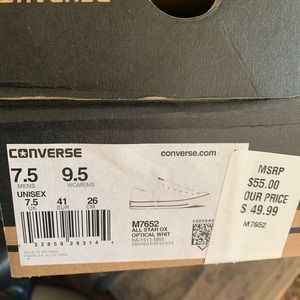 Brand new White Converse